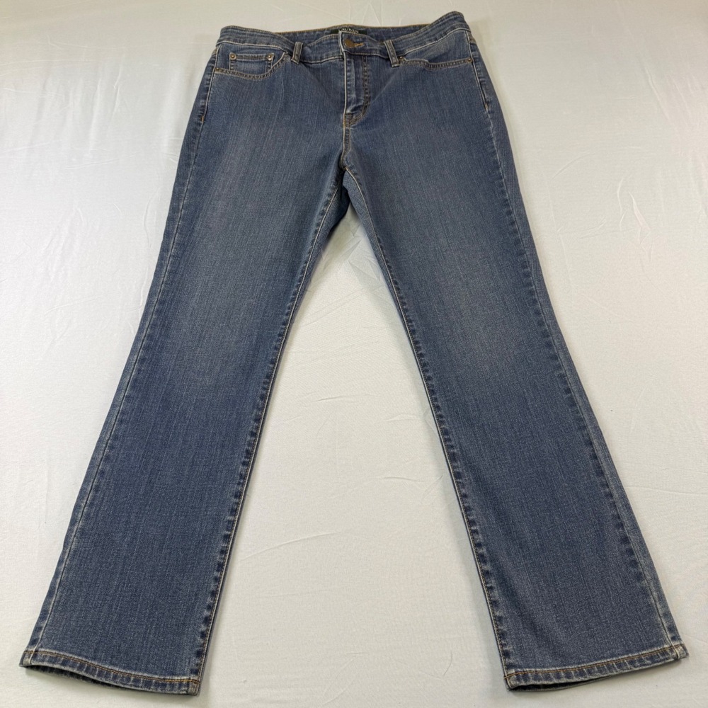 Lauren‎ Ralph Lauren Premier Straight Jeans Medium Wash Blue Petite 10P Stretch
